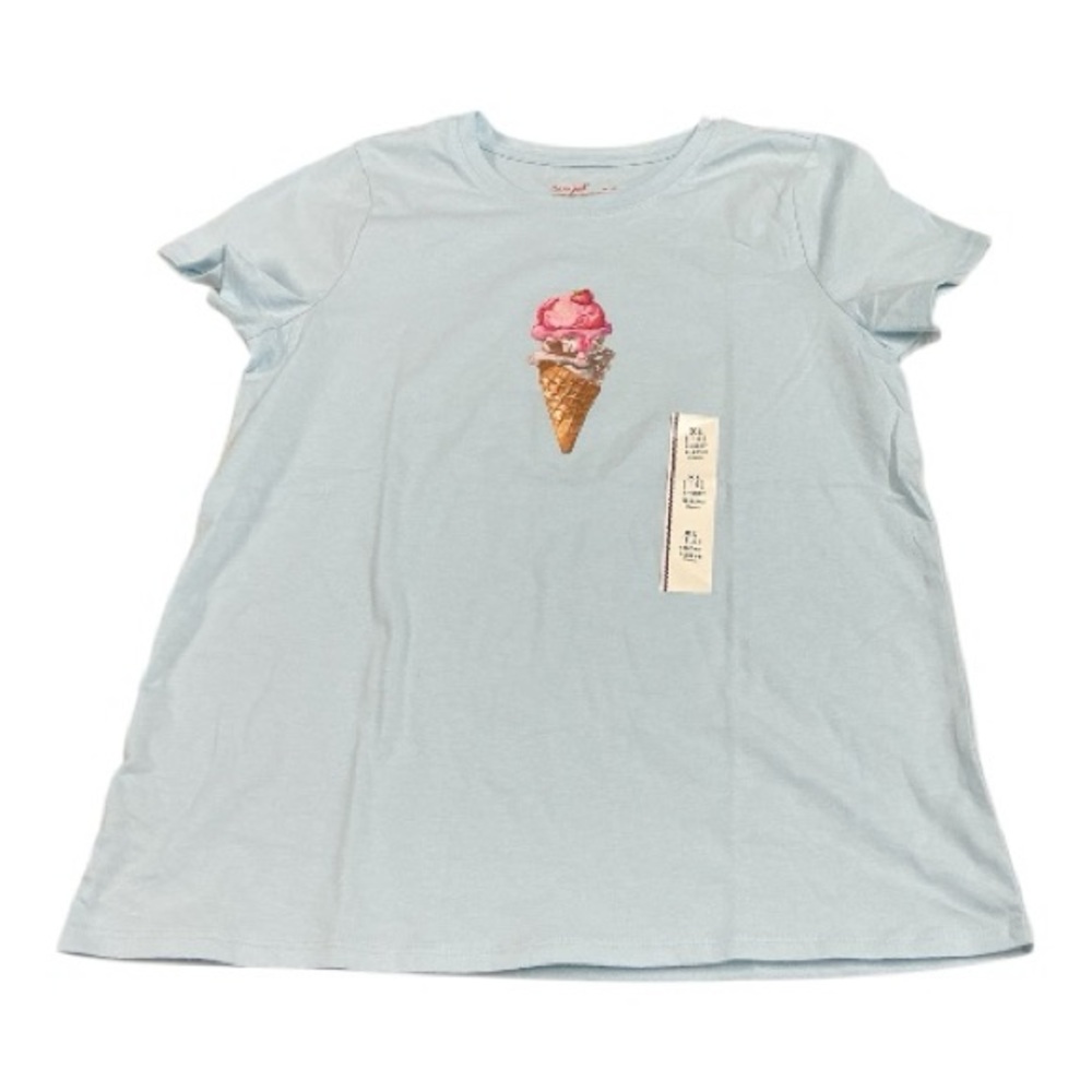 Cat & Jack - NWT - Light Blue Ice Cream Cone Tee